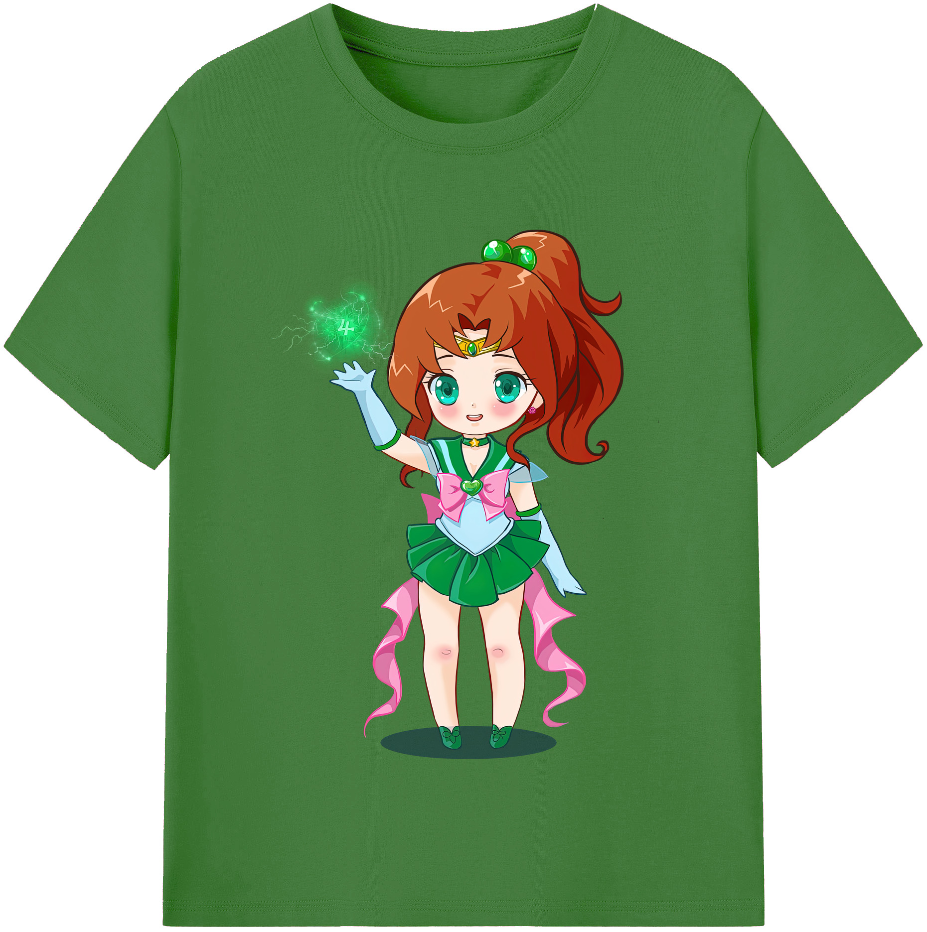 （画像用） 美少女戦士セーラームーン 木野 まこと きの まこと Sailor Moon Kino Makoto （セーラージュピター；Sailor Jupiter） レディースカジュアルプリントTシャツ（綿100％）